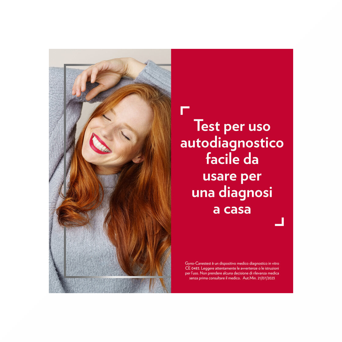 Gyno-Canestest Autotest Vaginale Diagnosi Infezioni Vaginali, Candida, Vaginosi Batterica, 1 Tampone-1