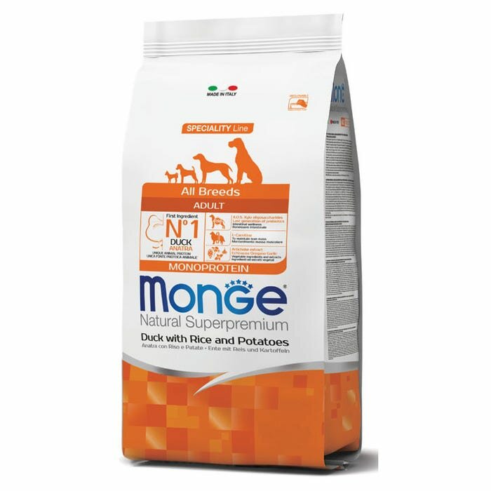 Monge Anatra Riso E Patate Cibo Secco Per Cani Adulti Sacco 12 Kg-2