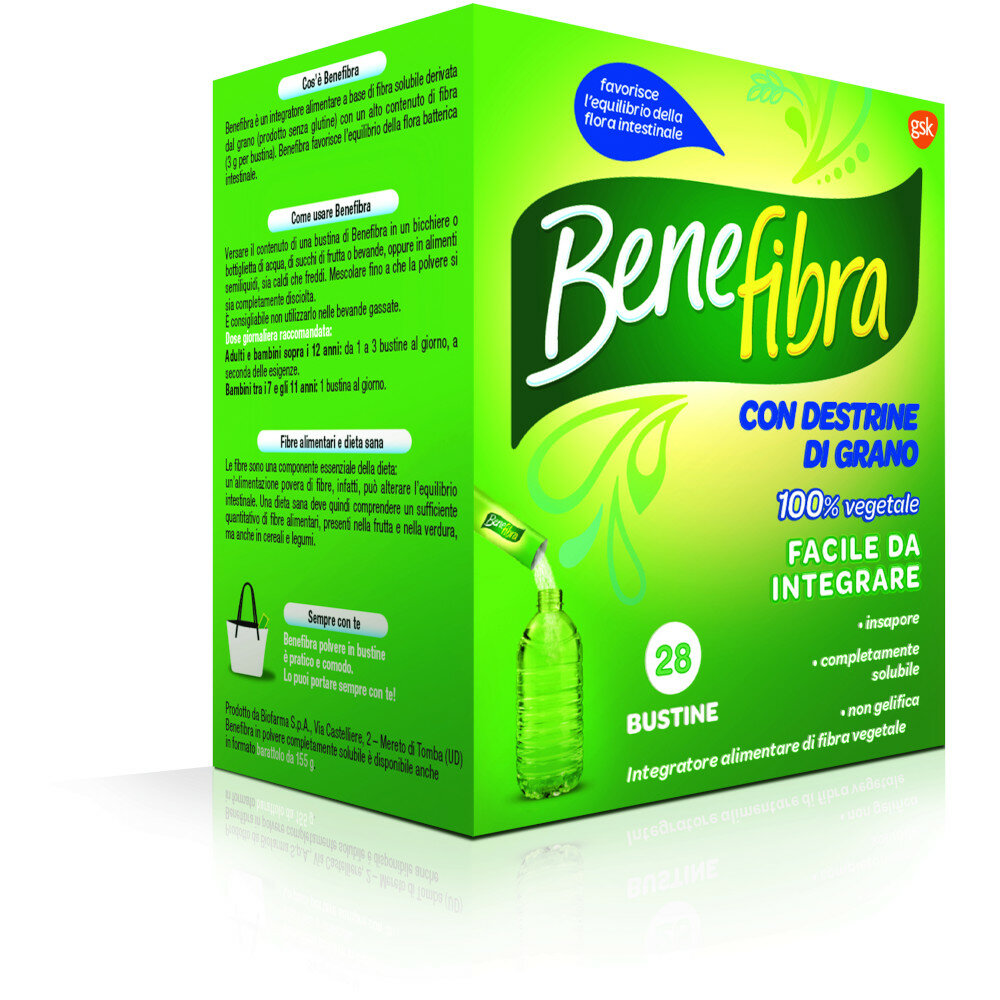 Benefibra Polvere Integratore Intestino Fibre Vegetali Gonfiore Addominale Colon Irritabile 28 Bst-2