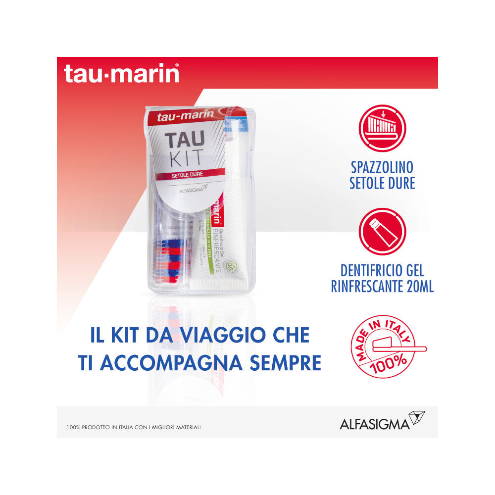 Tau-Marin Tau Kit Spazzolino e Dentifricio setole rosse e blu 20ml-4