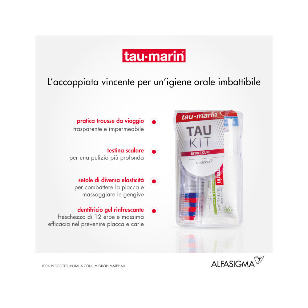 Tau-Marin Tau Kit Spazzolino e Dentifricio setole rosse e blu 20ml-5
