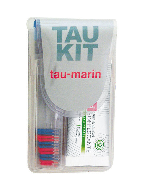 Tau-Marin Tau Kit Spazzolino e Dentifricio setole rosse e blu 20ml-3