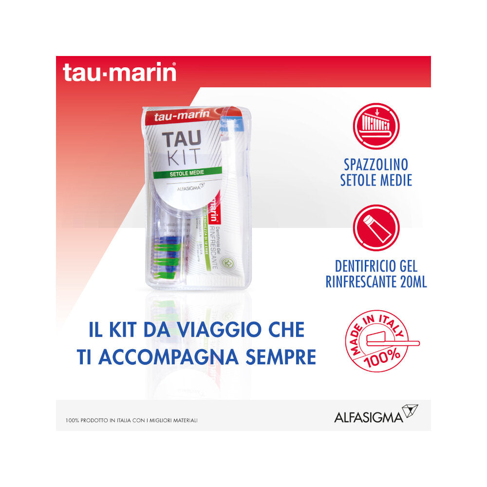 Tau-Marin Tau Kit spazzolino e dentifricio setole verdi e blu 20ml-4