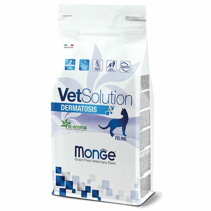 Monge VetSolution Dermatosis Linea Veterinaria Cibo Secco Gatti 400g-2
