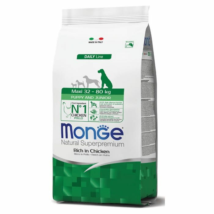 Monge Ricco Di Pollo Cibo Secco Per Cani Cuccioli Taglia Grande Sacco 3Kg-2