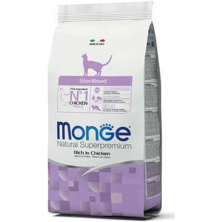 Monge Ricco Di Pollo Cibo Secco Gatti Adulti Sterilizzati Sacco 400g-2