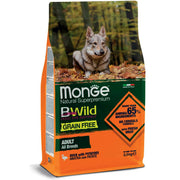 Monge B Wild Grain Free Anatra Con Patate Cibo Secco Per Cani Adulti Sacco 2,5 Kg-1