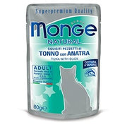 Monge Natural Superpremium Cotti a Vapore Con Tonno E Anatra Cibo Umido Per Gatti 80g-2