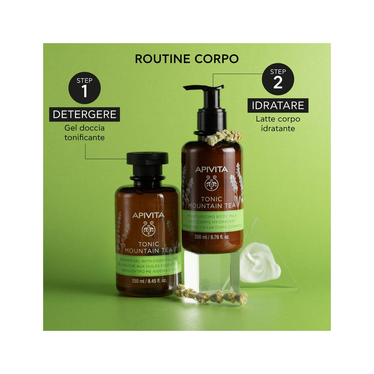Apivita Tonic Mountain Tea Body Milk latte corpo idratante 200ml-5