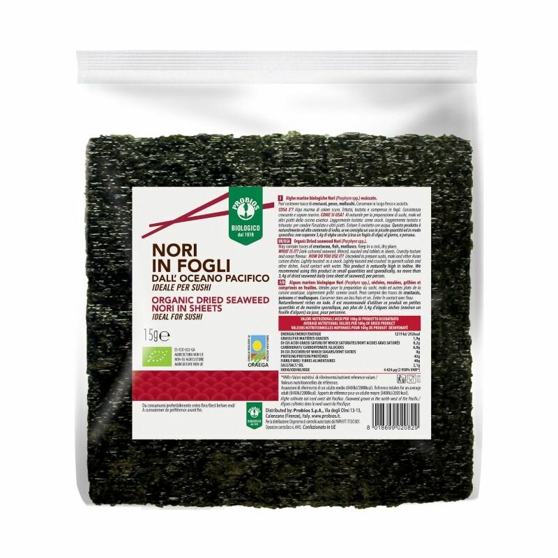 Probios alghe Nori in fogli BIO 15g-1