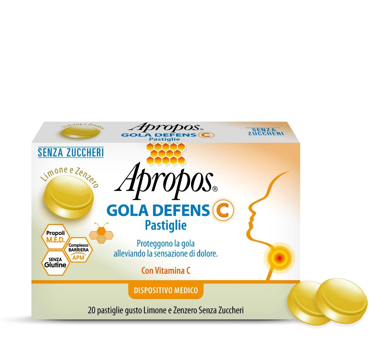 Apropos Gola Defens C Limone e  Zenzero 20 pastiglie-2