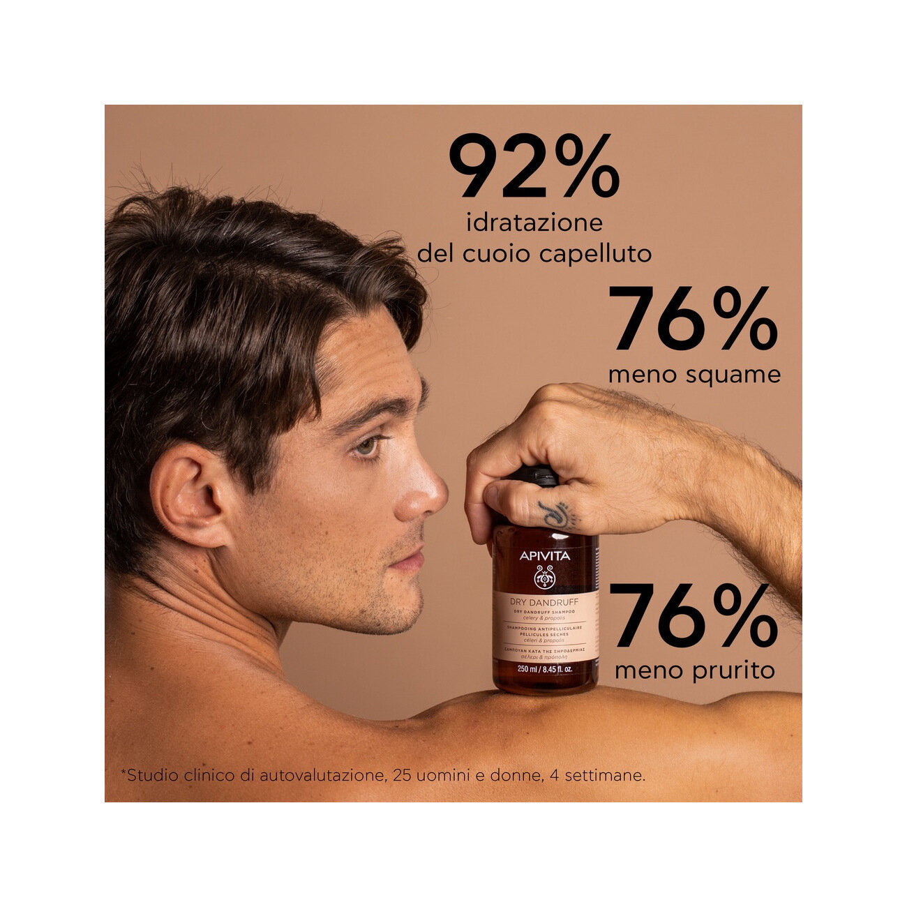 Apivita Dry Dandruff Shampoo Celery & Propolis shampoo forfora secca 250ml-4