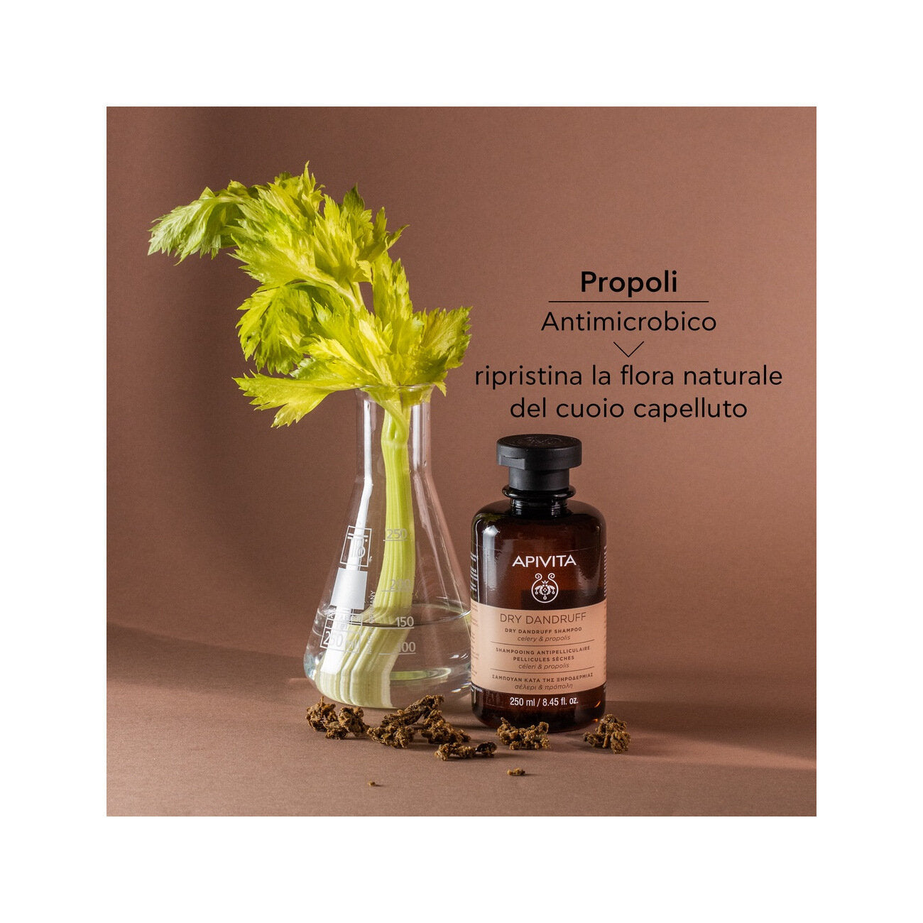 Apivita Dry Dandruff Shampoo Celery & Propolis shampoo forfora secca 250ml-7