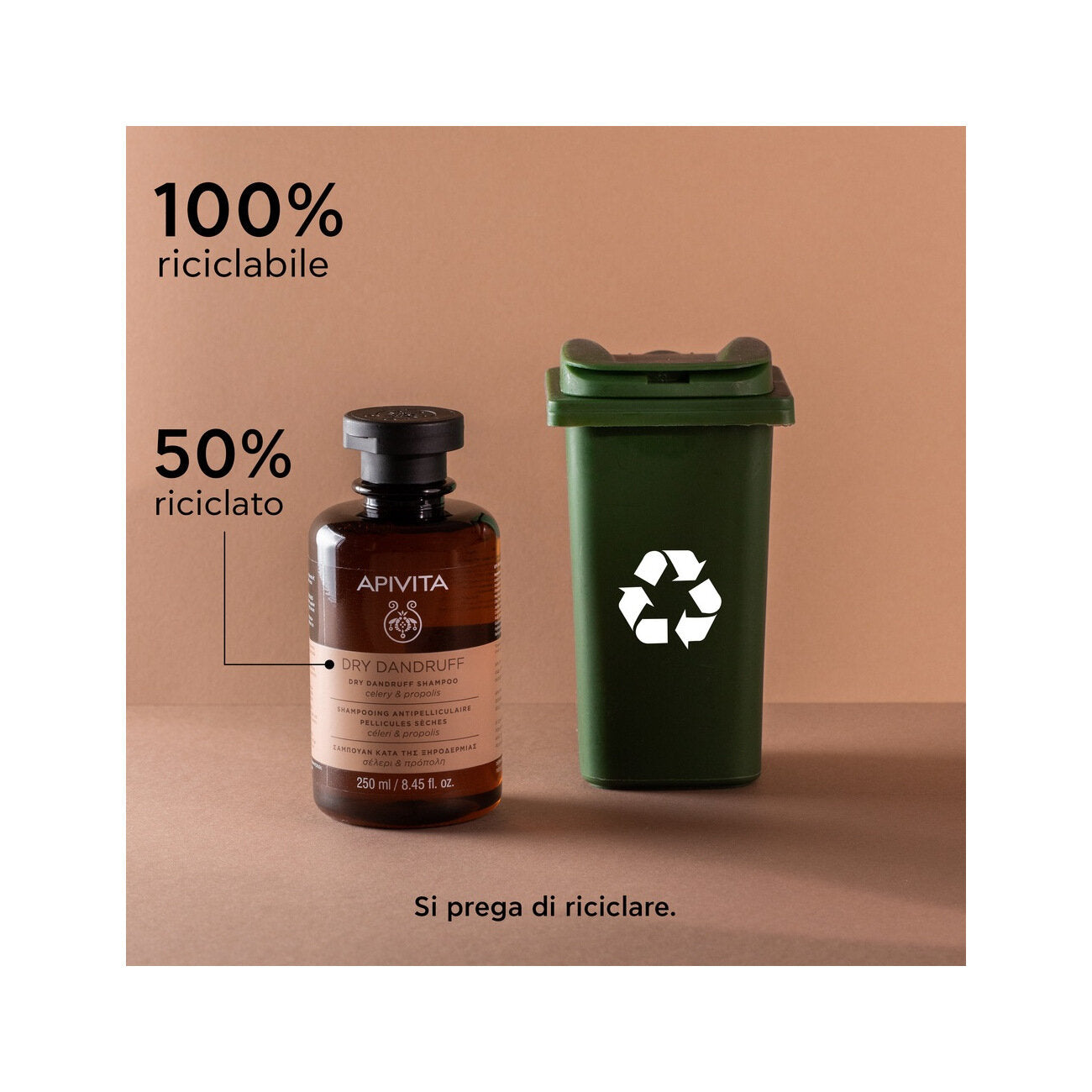 Apivita Dry Dandruff Shampoo Celery & Propolis shampoo forfora secca 250ml-8