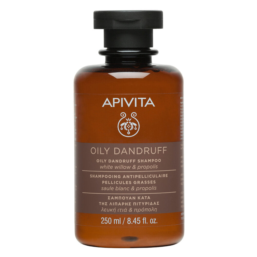 Apivita Oily Dandruff Shampoo White Willow & Propolis shampoo forfora grassa 250ml-1