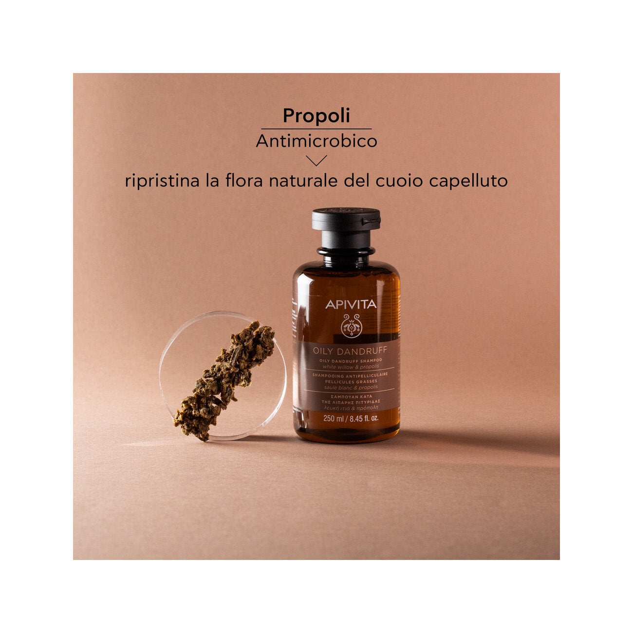 Apivita Oily Dandruff Shampoo White Willow & Propolis shampoo forfora grassa 250ml-7