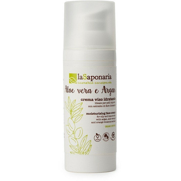 La Saponaria Crema Viso Idratante Aloe Vera E Argan 50ml-2