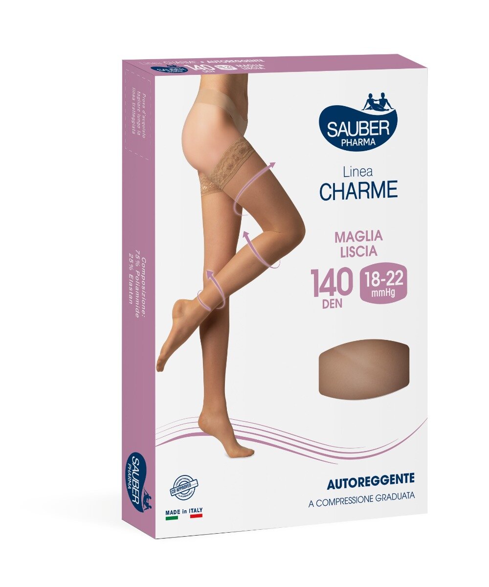 Sauber Linea Charme 140 Den Autoreggente Camel Taglia 3-2