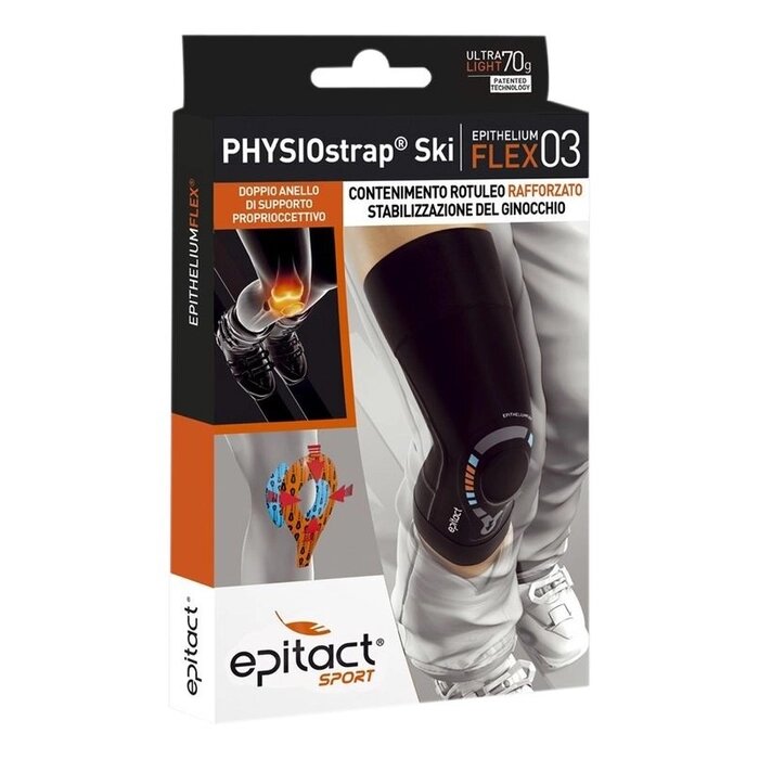 Epitact Sport PHYSIOstrap Ski taglia XS ginocchiera contenimento rotuleo rafforzato stabilizzazione-2