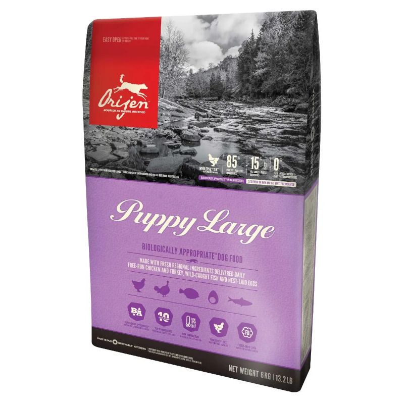 Orijen Puppy Large crocchette con pollo e tacchino per cani cuccioli taglia grande sacco 11.4kg-1