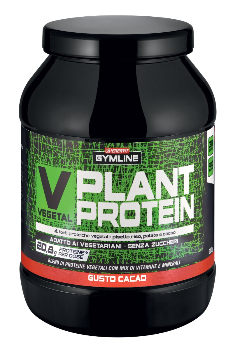 Enervit Gymline Muscle Vegetal Protein Cacao 900g-2