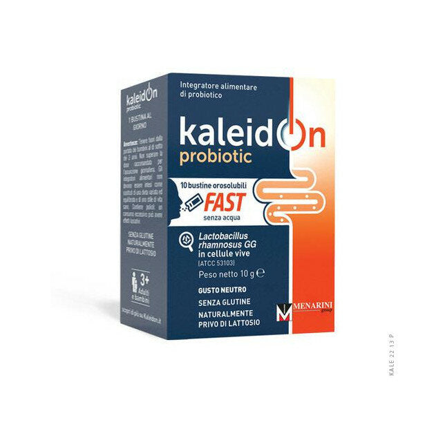Kaleidon Probiotic Fast Gusto Bianco Naturale Riequilibrio Della Flora Intestinale 10 Bustine da 1g-2