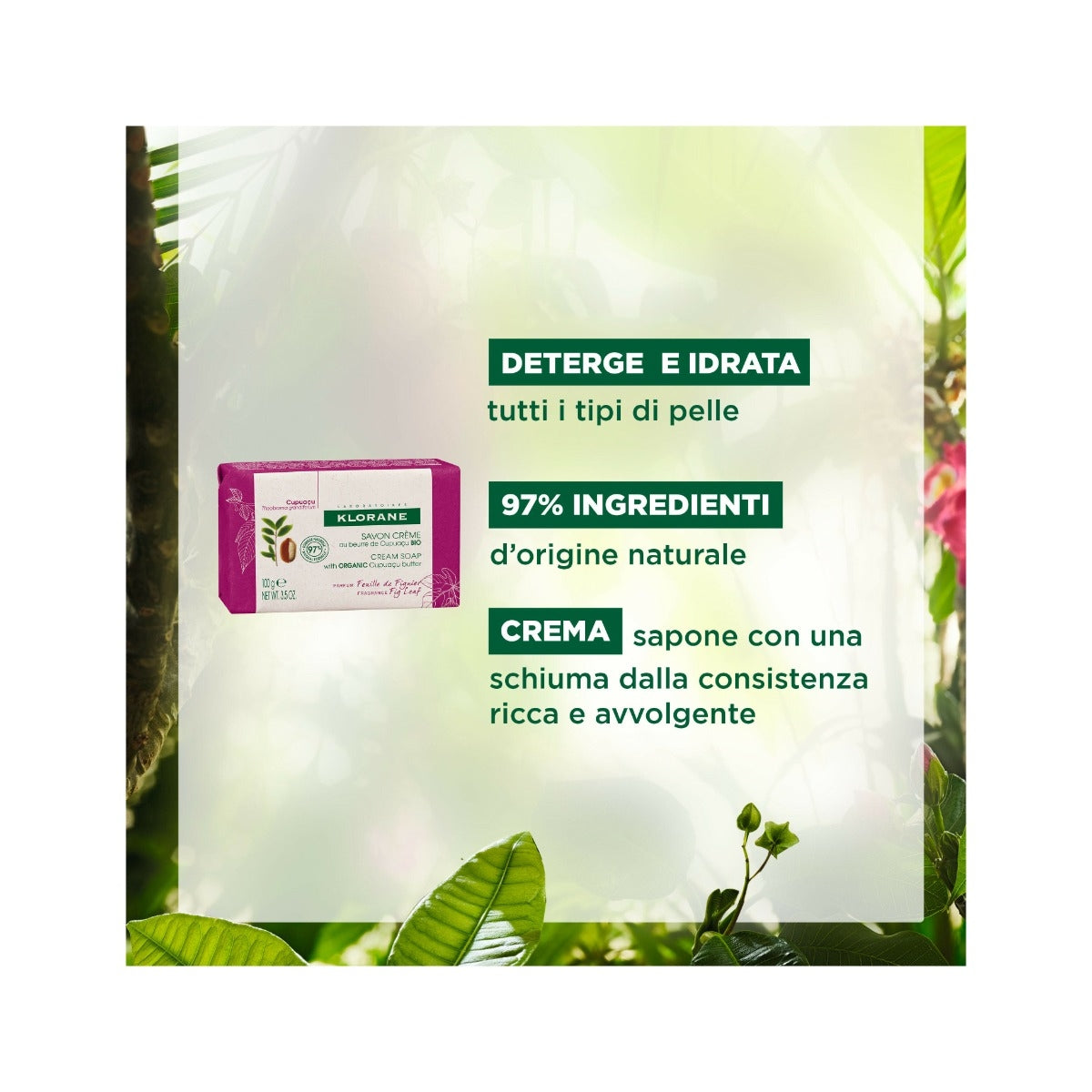 Klorane Crema Sapone alle foglie di fico 100g-4