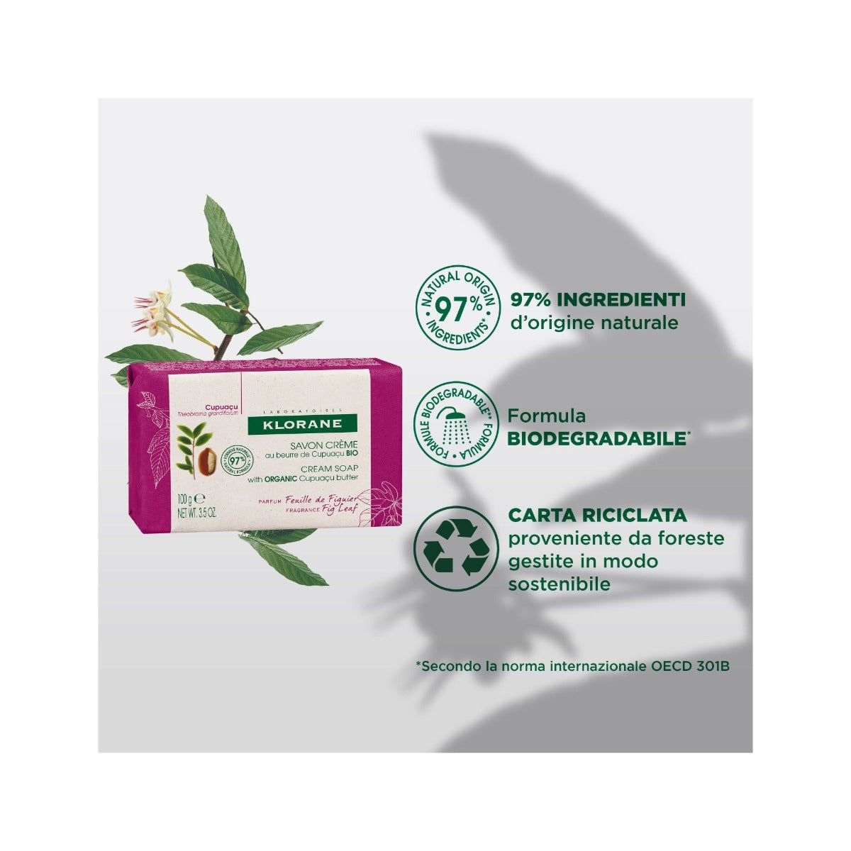 Klorane Crema Sapone alle foglie di fico 100g-5
