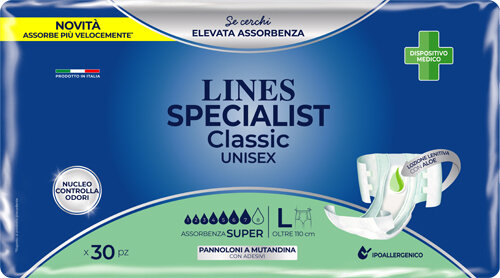 Lines Special Classic Pannoloni Mutandina Unisex Super Taglia L 30 Pezzi-1