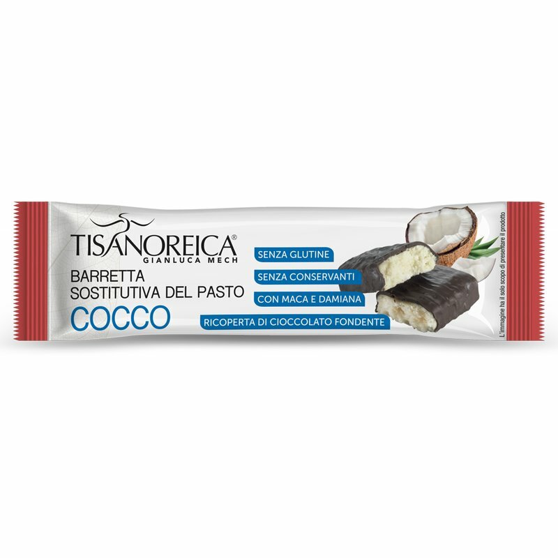 Tisanoreica Barretta Sostitutiva del Pasto ricoperta di cioccolato fondente e cocco 60g-2