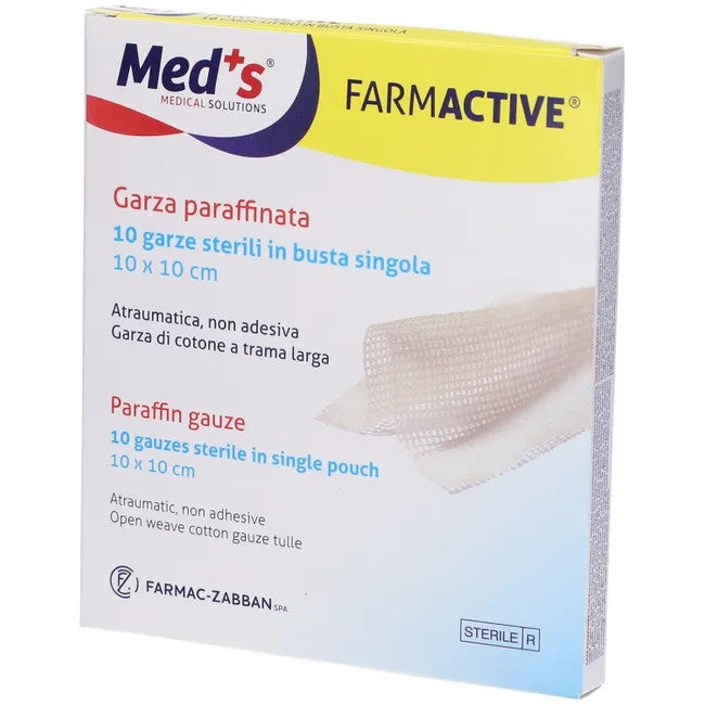 Garza Farmactive Paraffinata 10x10cm 10 Pezzi-1