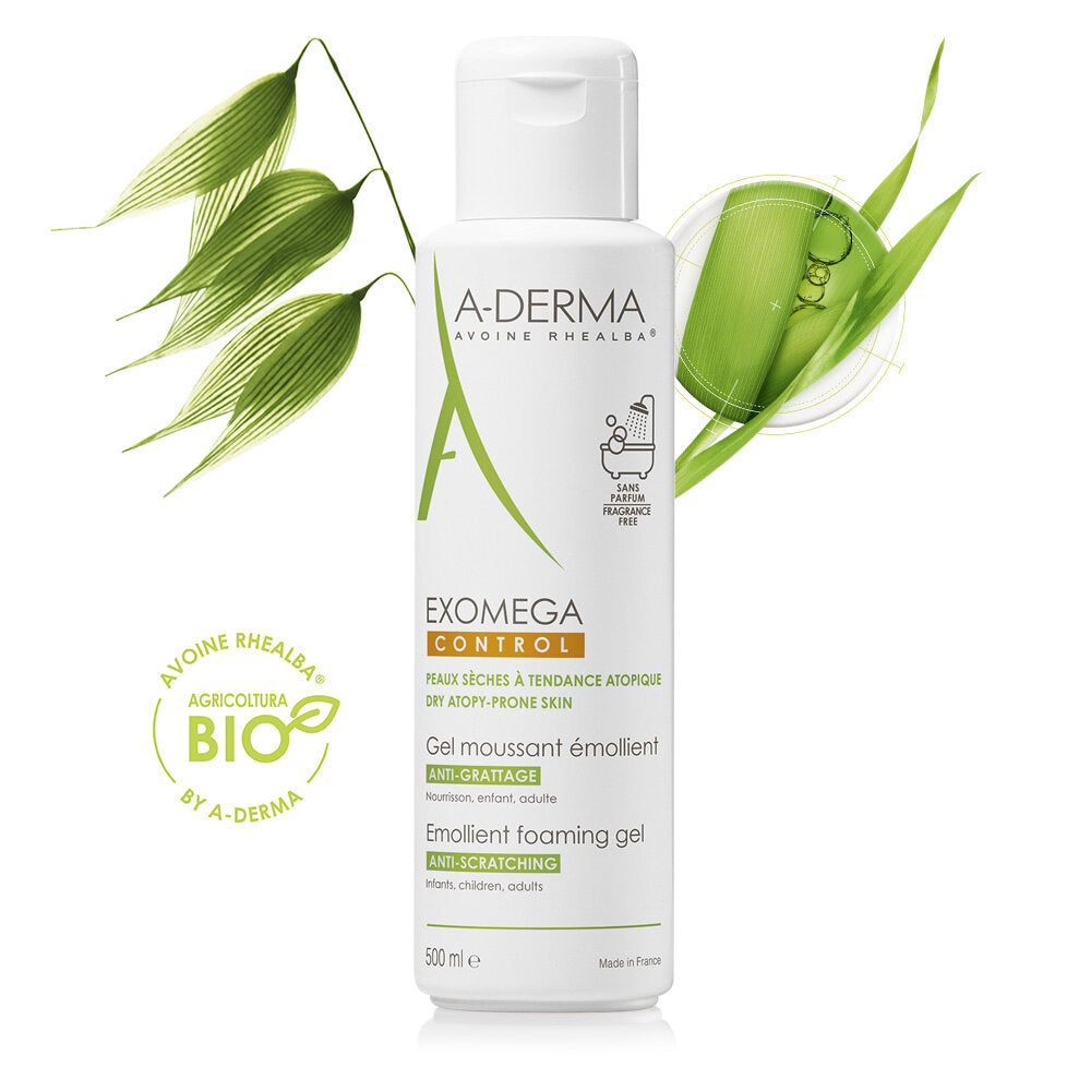 A-Derma Exomega Control gel detergente emolliente pelle secca a tendenza atopica 500ml-9
