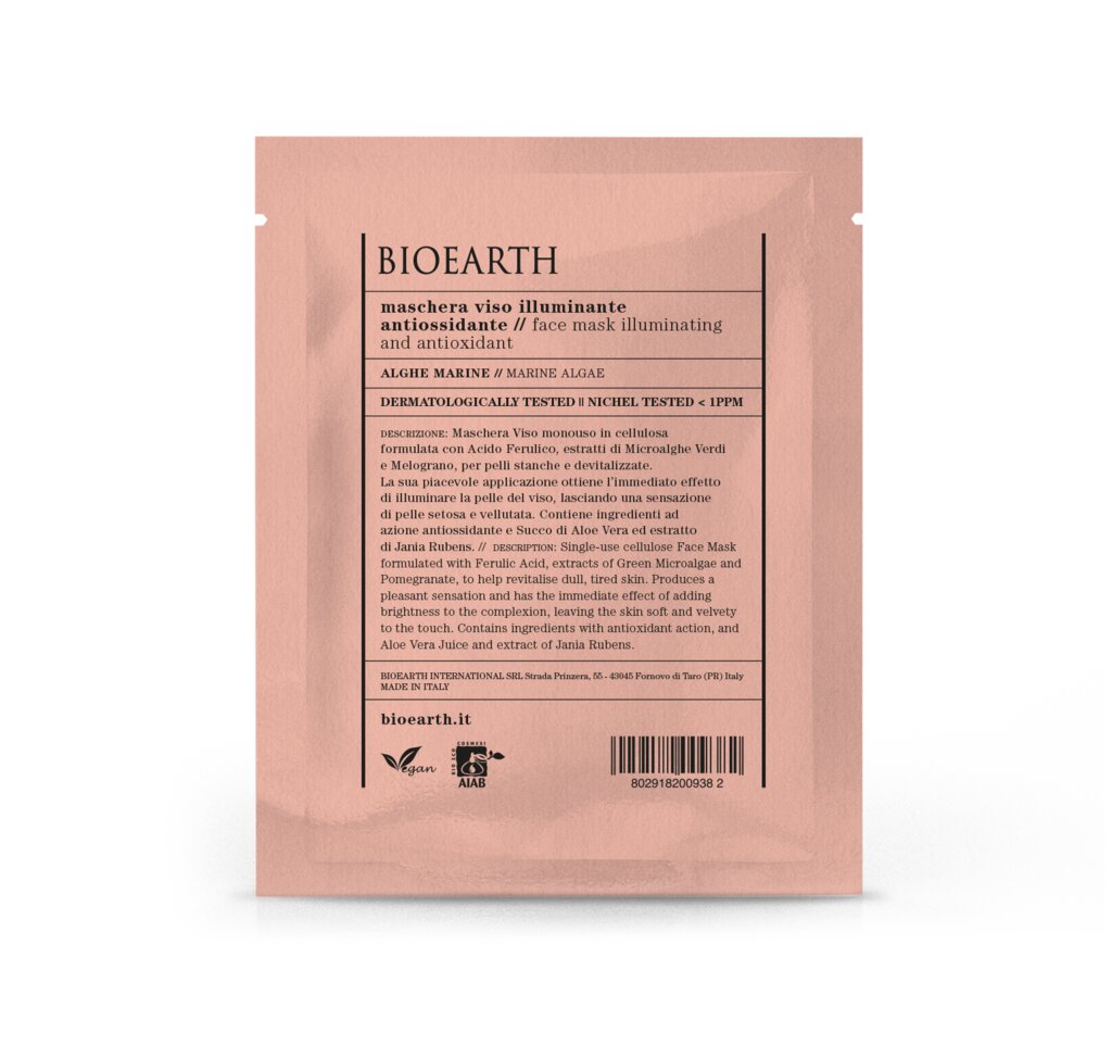 Bioearth Maschera Viso Illuminante Antiossidante 15ml-2