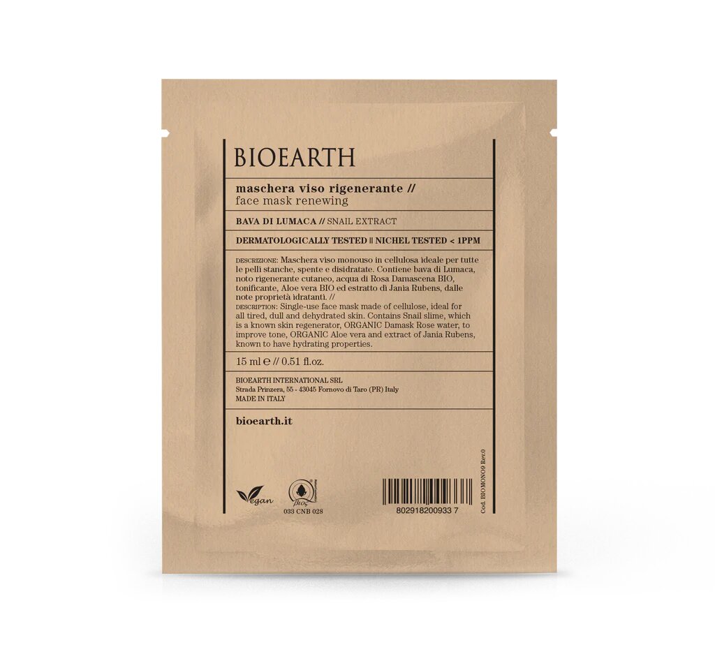 Bioearth Maschera Viso Rigenerante Monouso 15ml-1
