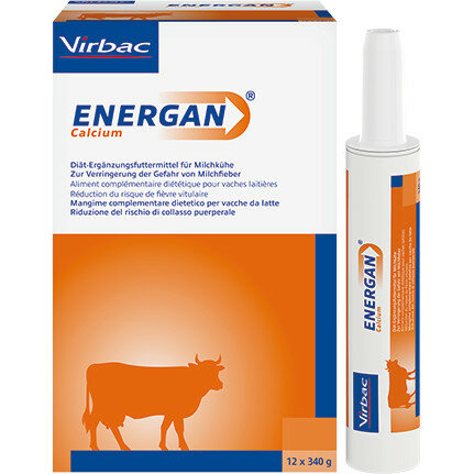 Energan Calcium Mangime Dietetico Con Calcio Per Vacche Da Latte 12 Tubi Siringhe-2