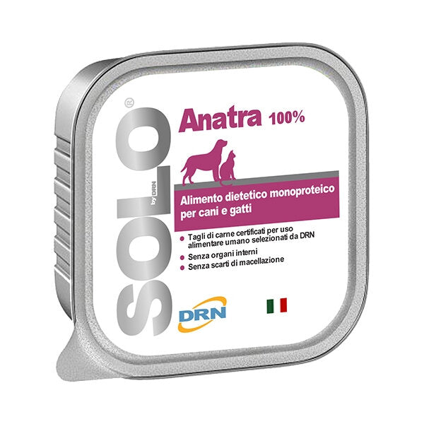 Drn Solo Anatra Alimento Dietetico Monoproteico Umido Per Cani/Gatti 300g-2