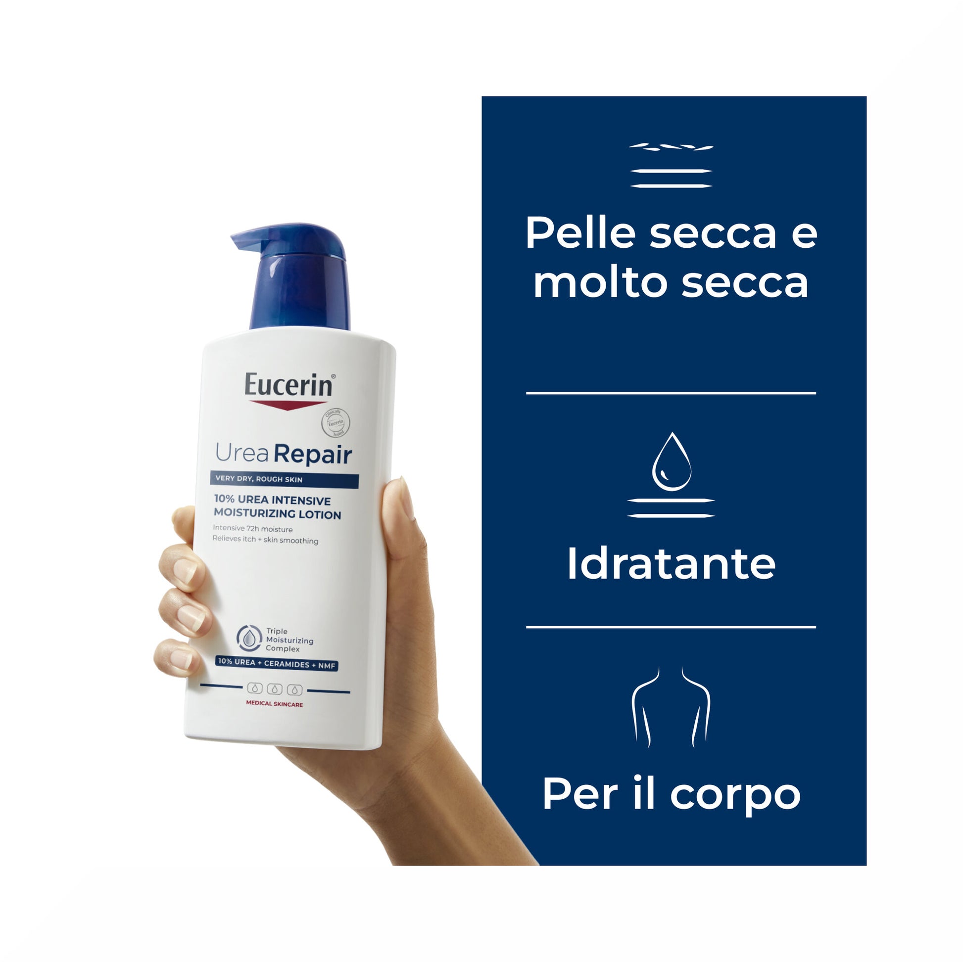 Eucerin UreaRepair PLUS 10% Urea+Ceramidi & NMF Emulsione intensiva 400ml-3