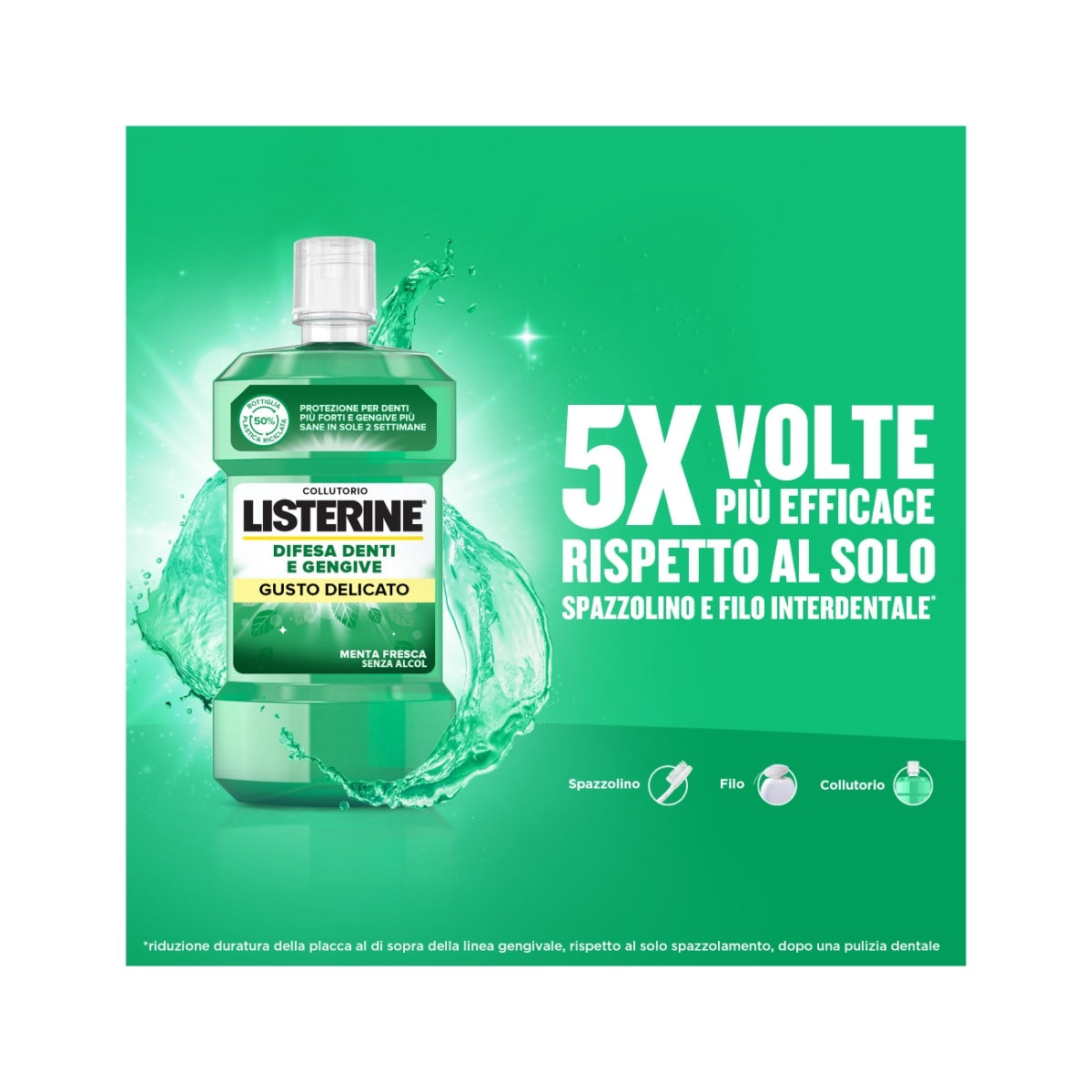 Listerine Difesa Denti e Gengive gusto Delicato OFFERTA 2x500ml-16