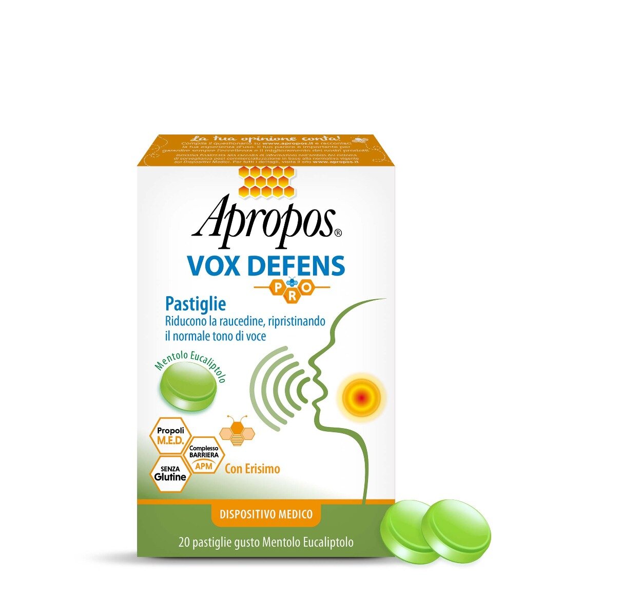 Apropos Vox Defens Pro Mentolo/Eucalipto 20 Pastiglie-1