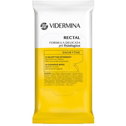 Vidermina Rectal Formula Delicata pH fisiologico Salviette per l'igiene anale 15 pezzi-2