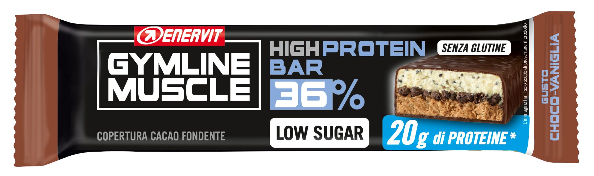 Enervit Gymline High Protein Bar 36% Choco Vanilla 55g-2