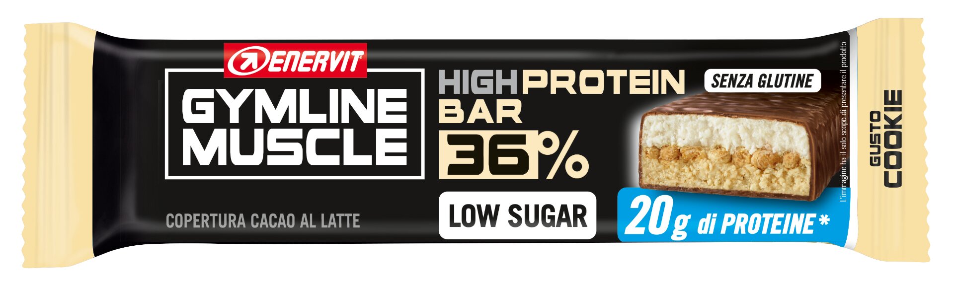 Enervit Gymline High Protein Bar 36% Cookie 55g-2