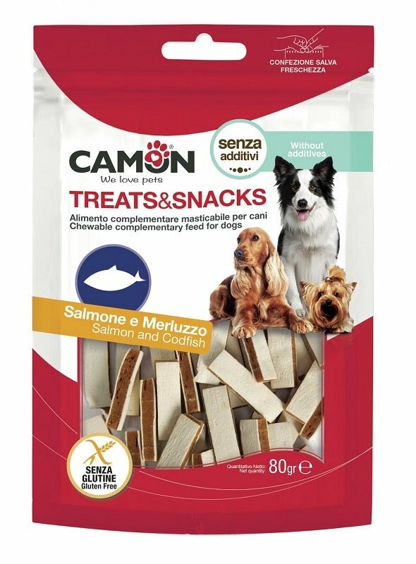 Camon Sandwich con Salmone e Merluzzo Per Cani 80g-2