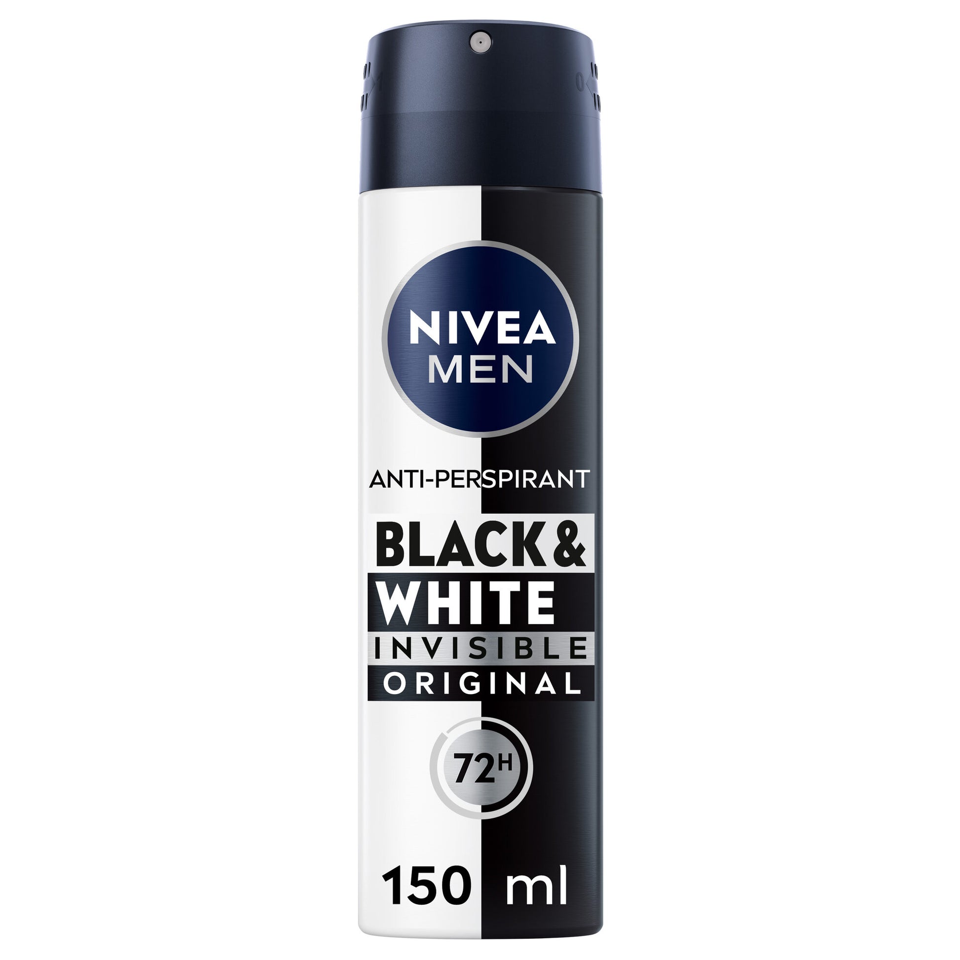 Nivea Men Black & White Invisible Original Spray Deodorante Uomo Antitraspirante 72h 150ml-2