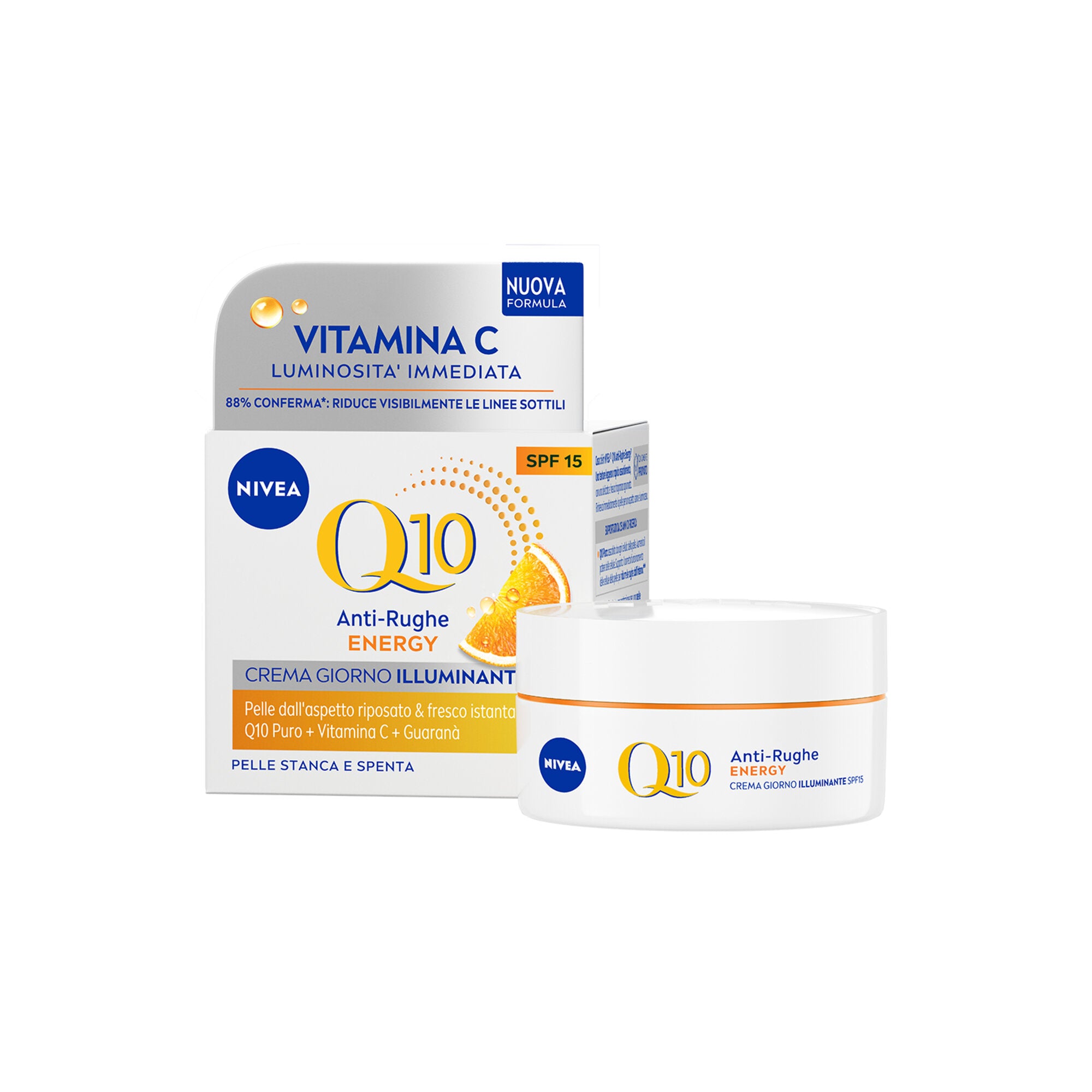 Nivea Q10 Anti-rughe Energy Crema Viso Giorno Illuminante Spf 15 Antirughe Energizzante 50ml-1