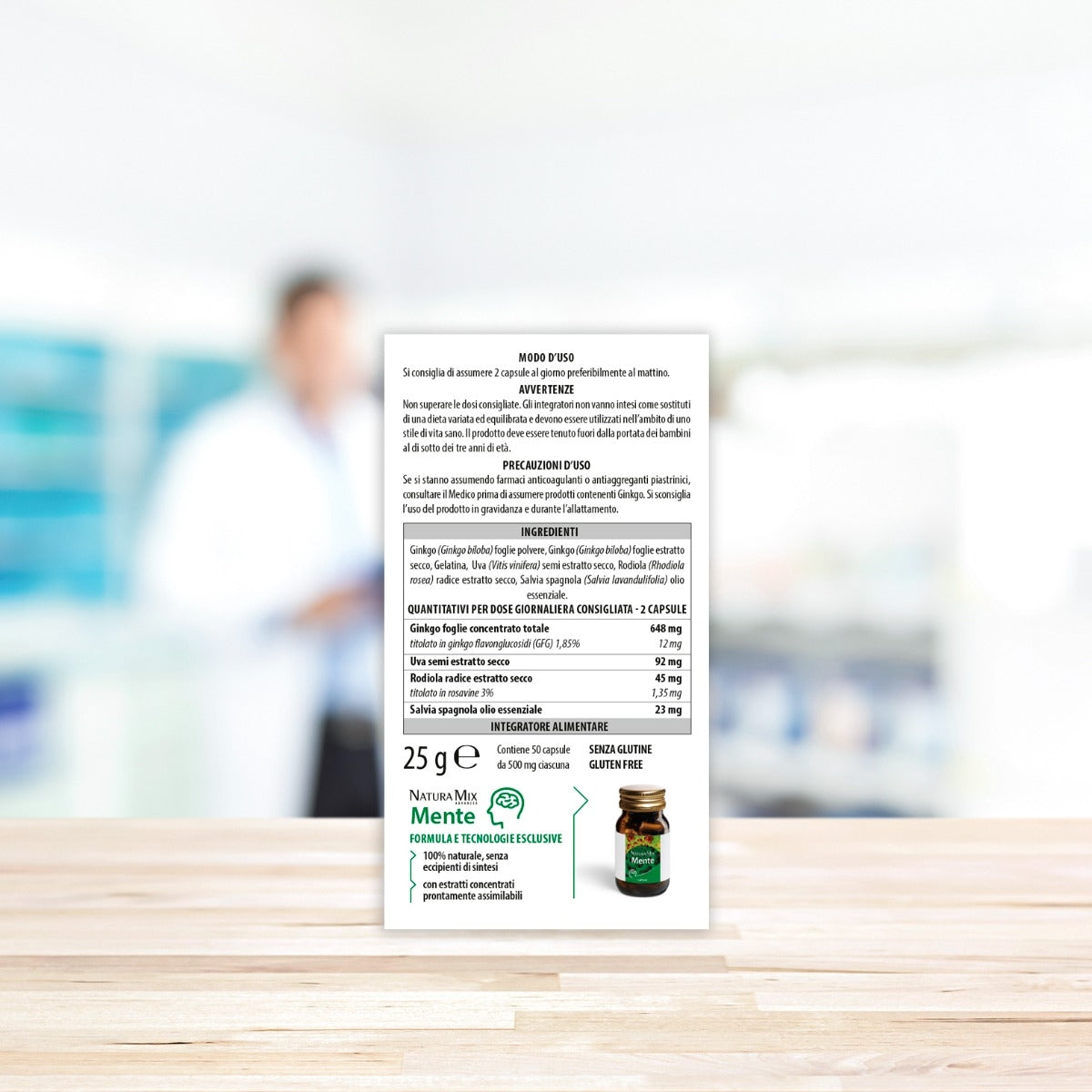 Aboca Natura Mix Mente integratore per affaticamento mentale 50 capsule-4