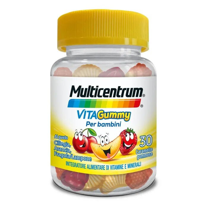 Multicentrum VitaGummy Integratore Vitamine Minerali Bambini 3+ Vitamina D Iodio Ferro 30 Caramelle-16