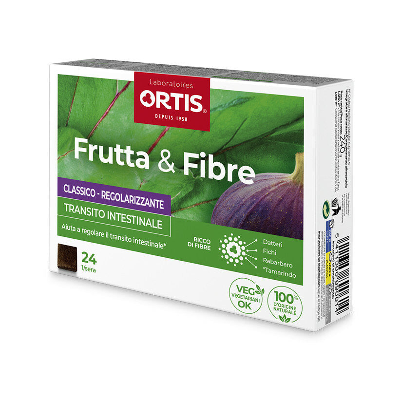 Ortis Frutta&Fibre Classico per la regolarizzazione transito intestinale 24 cubetti-2