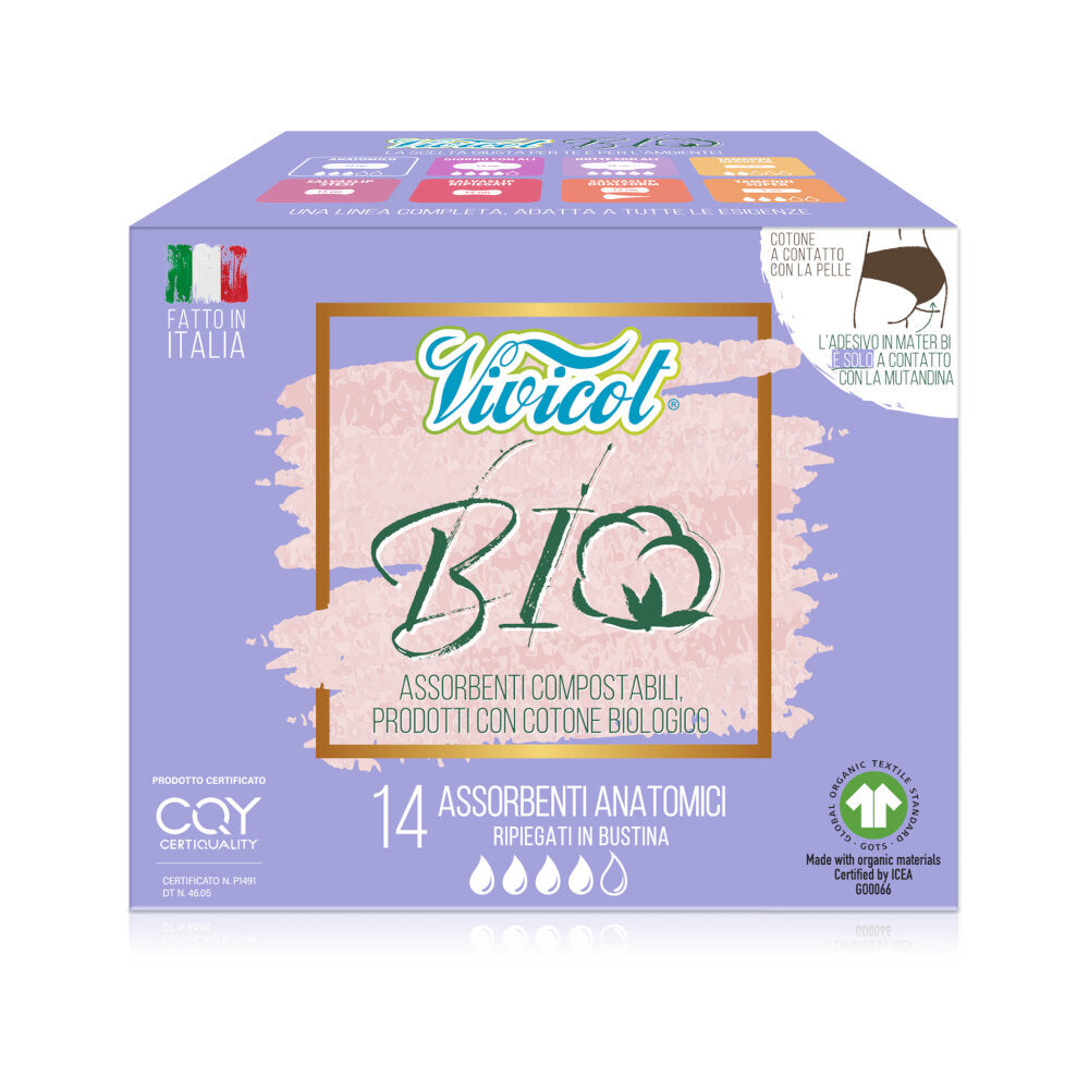 Vivicot Assorbenti Anatomici Cotone 14 Pezzi-2
