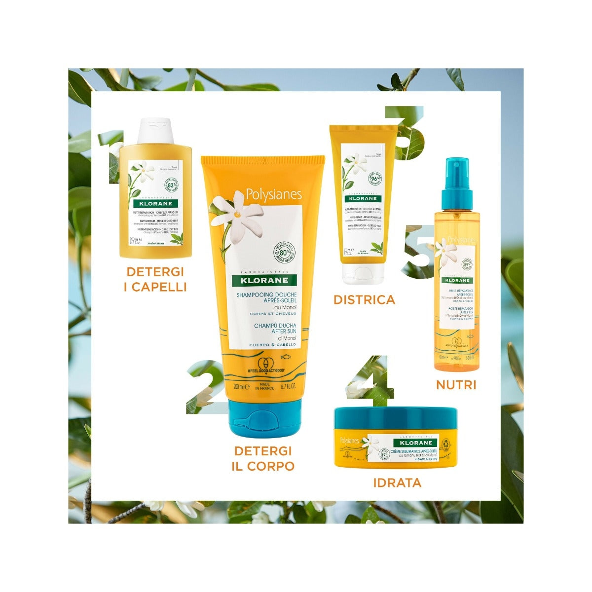 Klorane Crema Sublimatrice Doposole Tamanu Bio & Monoi viso e corpo 200ml-5